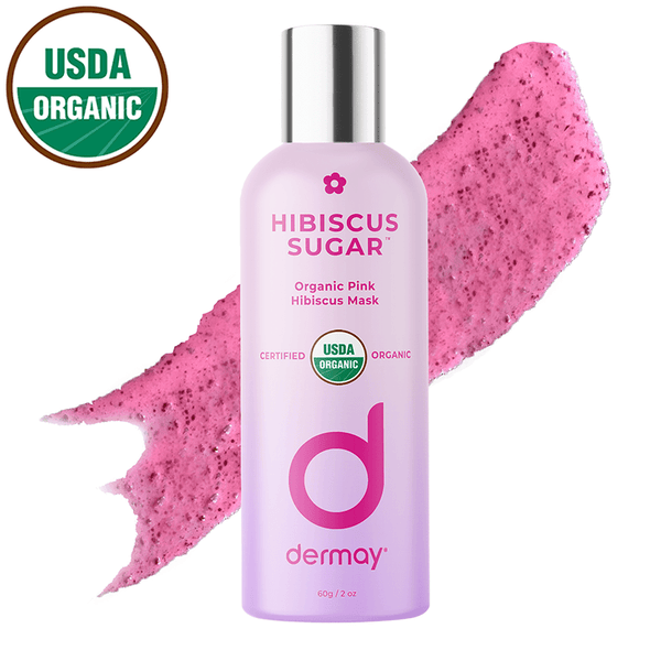 HIBISCUS SUGAR™ - Organic Pink Hibiscus Natural Exfoliating Mask - Dermay